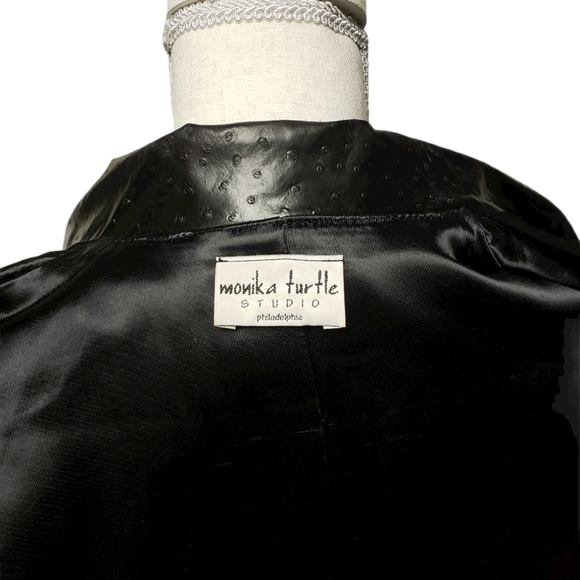 Vintage Monika Turtle Unique coated linen jacket - Picture 3 of 3